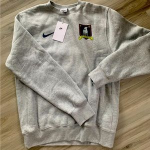 afc richmond (ted lasso) men's nike club fleece sweatshirt (crewneck) size small